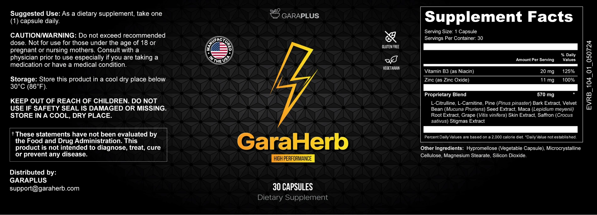 GaraHerb Label Preview